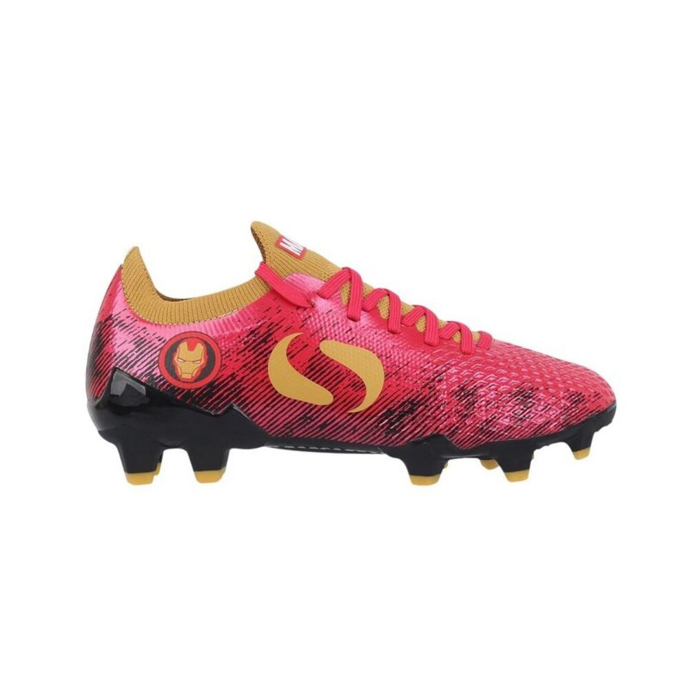 Sondico Childrens/Kids Blaze Iron Man Firm Ground Football Boots / Red/Gold